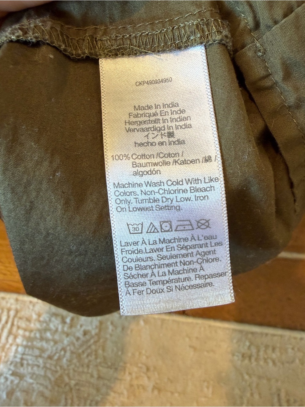 Madewell Olive Green Midi Dress XXS Puff Sleeve Cotton Tiered Boho Cottagecore - Picture 6 of 6
